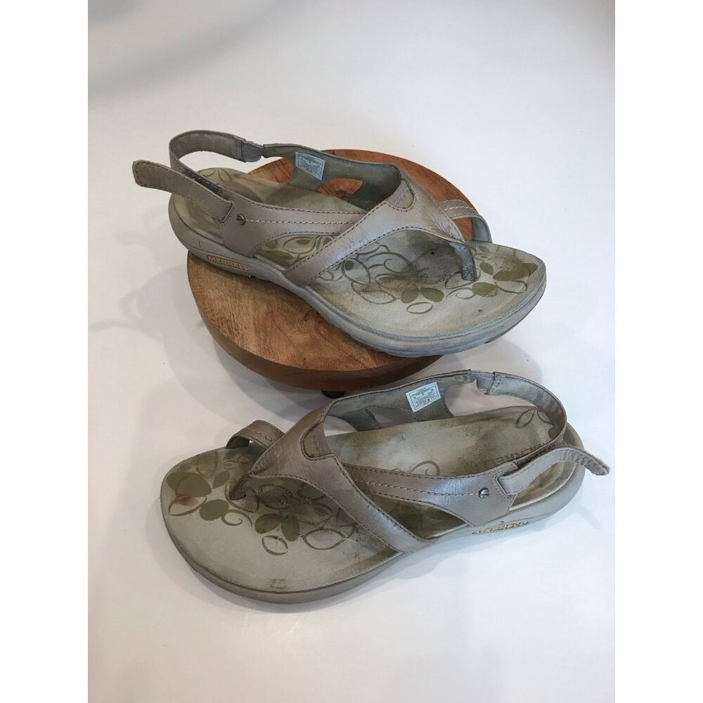 Merrells grey Savannah Thong sling back size 8